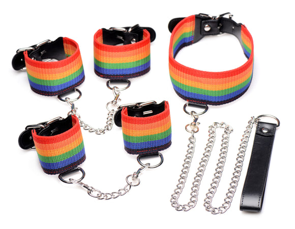 Kinky Pride Rainbow Bondage Set MS-AG538