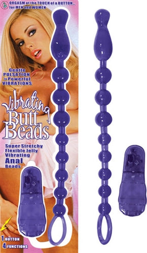 Vibrating Butt Beads-Purple NW1900-2