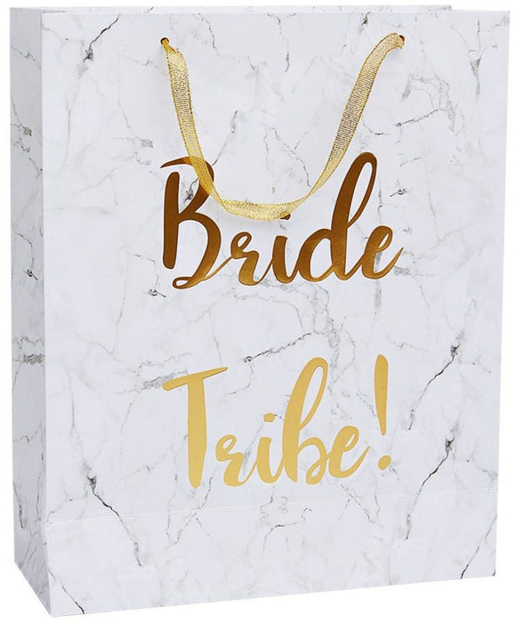 White and Gold Bride Tribe Gift Bag FV-23784