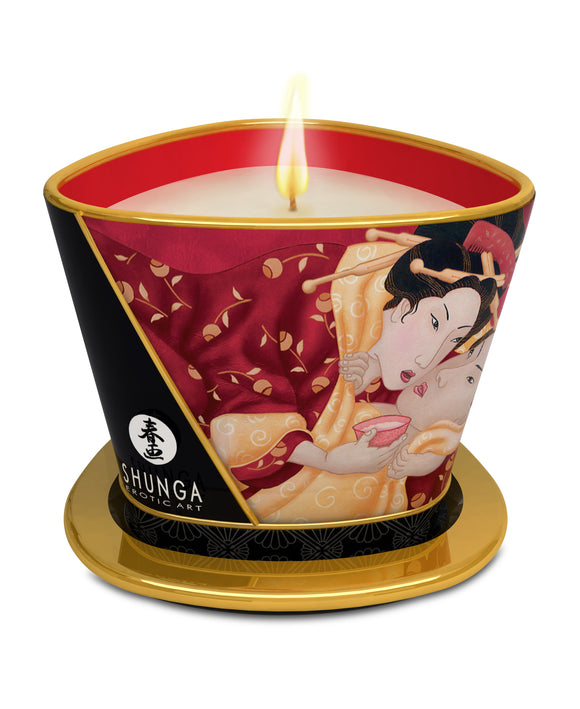 Massage Candle - Romance - Sparkling Strawberry  Wine - 5.7 Oz. SHU4508