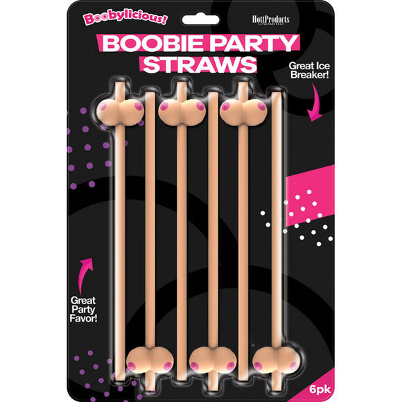 Boobie Straws 6 Pk - Flesh Color HTP3258