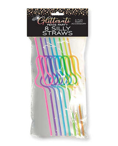 Glitterati Silly Penis Straws 8 Ct LG-CP1103