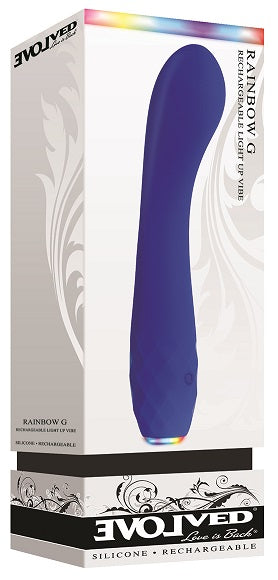 Rainbow G Rechargeable Light Up Vibe - Blue EN-RS-2711-2