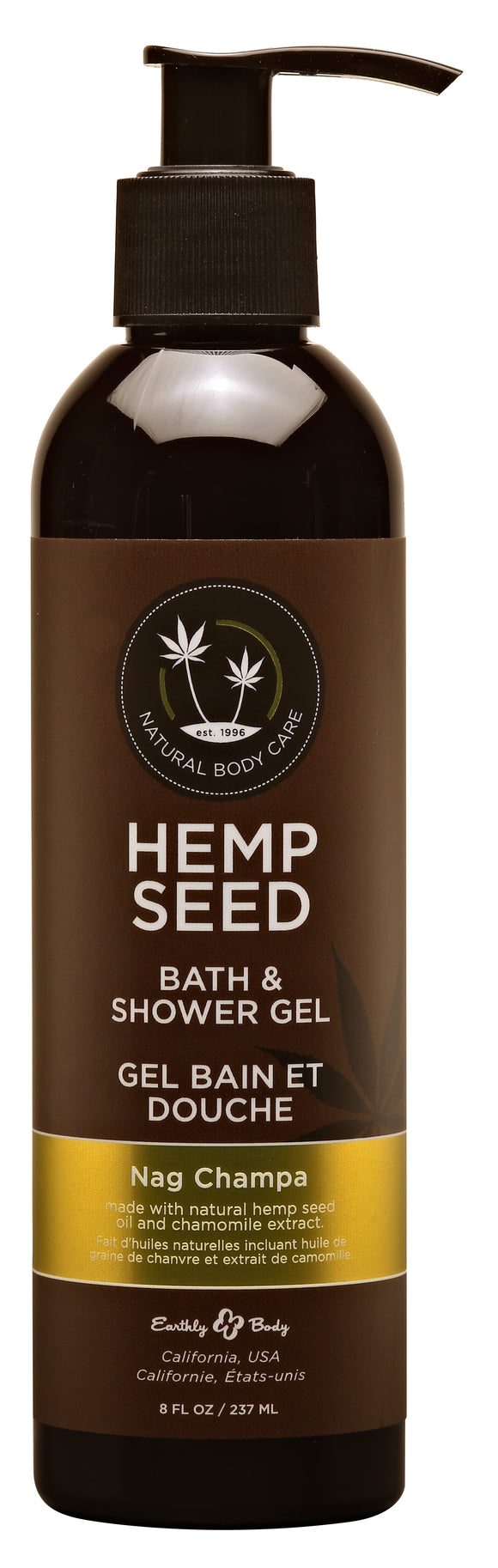 Hemp Seed Bath and Shower Gel - Nag Champa - 8 Oz./ 237 ml EB-SG020