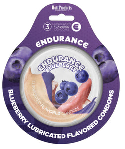 Endurance Condoms -Blueberry - 3 Pack HTP2097