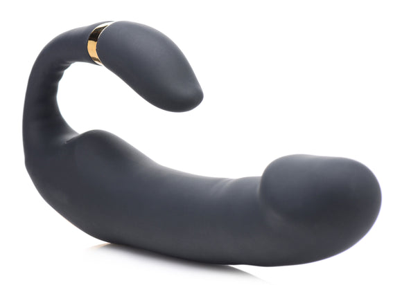 10x Pleasure Pose Come Hither Silicone Vibe With Poseable Clit Stim INM-AG630