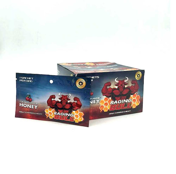 Raging Bull Cherry Honey Male Enhancement - 24 Ct  Sachet Display CG-RBH1