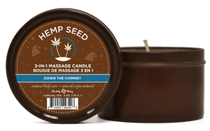 Hemp Seed 3-in-1 Massage Candle Down the Chimney  6oz/ 170 G EB-HSCH021B