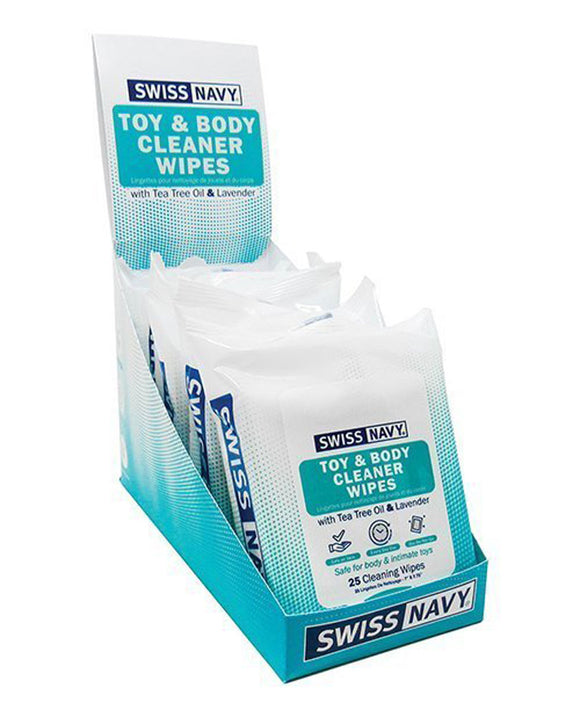 Toy and Body Cleaner Wipes 25ct / 6ct Display Box MD-SNTBWIPDISP6