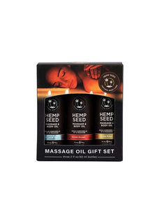 Hemp Seed Summer Massage Oil Trio Gift Set - 3  Trio Gift Set - 3 Pack - 2 Oz Bottles EB-MASG223