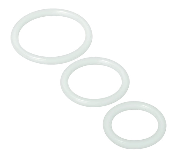 Trinity Silicone Cock Rings - Clear TV-SP130-CLR