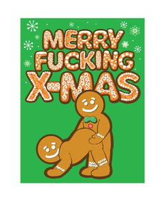 Merry Fing Christmas Gingerbread Man Gift Bag K-GB639