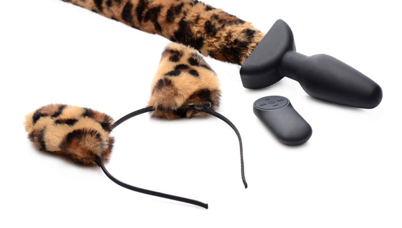 Waggerz Moving and Vibrating Leopord Tail and Ears TZ-AG199