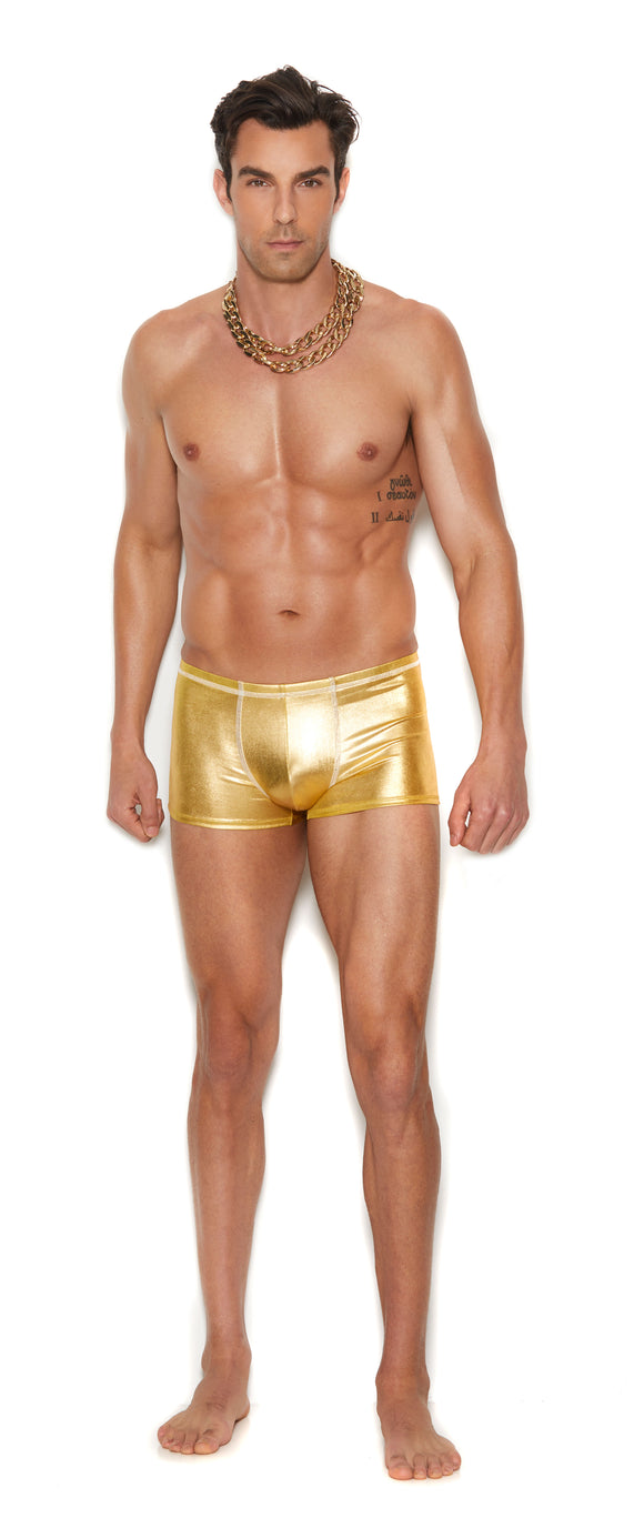 Men's Gold Lame Boxer Brief - Large/xlarge - Gold EM-82193GLDLXL