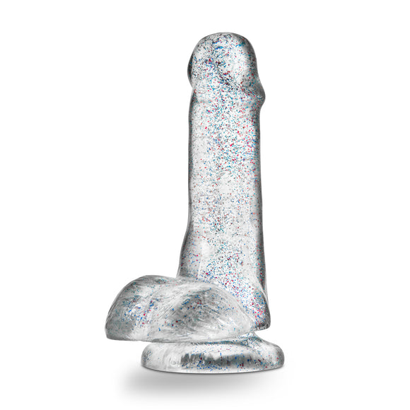 Naturally Yours - 6 Inch Glitter Cock - Sparkling Clear BL-54309