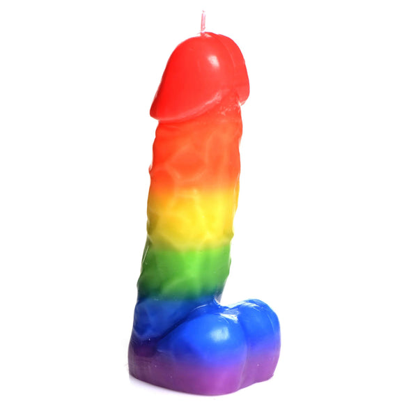 Pride Pecker Rainbow Drip Candle MS-AG938-RBW