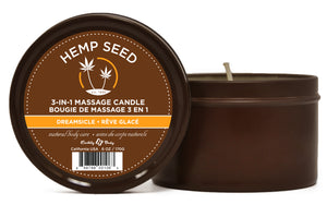 Hemp Seed 3-in-1 Massage Candle - Dreamsicle - 6 Oz. EB-HSC006
