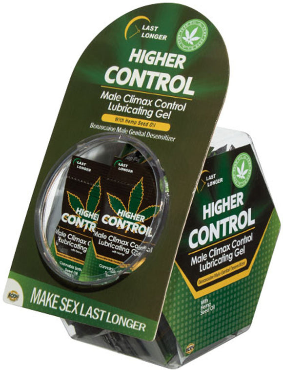 Higher Control Male Climax Control Lubricating Gel With Hemp - 50 Pc BA-HCCSPDJ
