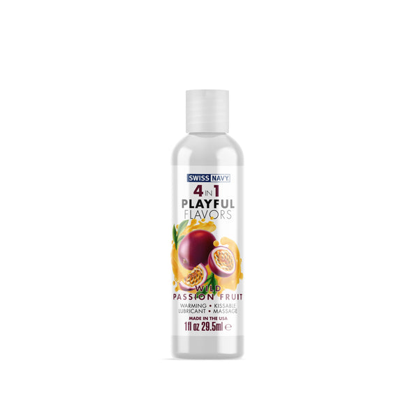 Swiss Navy 4-in-1 Playful Flavors - Wild Passion  Fruit - 1 Fl. Oz. MD-SN4N1FWPF1