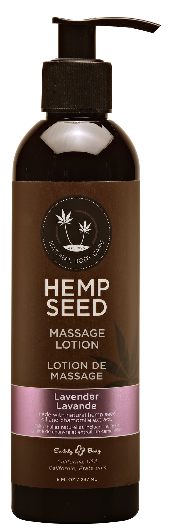 Hemp Seed Massage Lotion - Lavender - 8 Fl. Oz. / 237ml EB-ML017