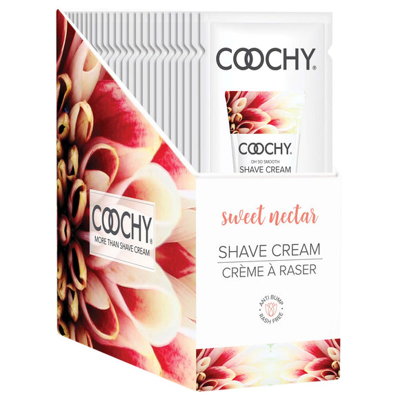Coochy Shave Cream - Sweet Nectar - 15 ml Foils 24 Count Display COO1006-99D