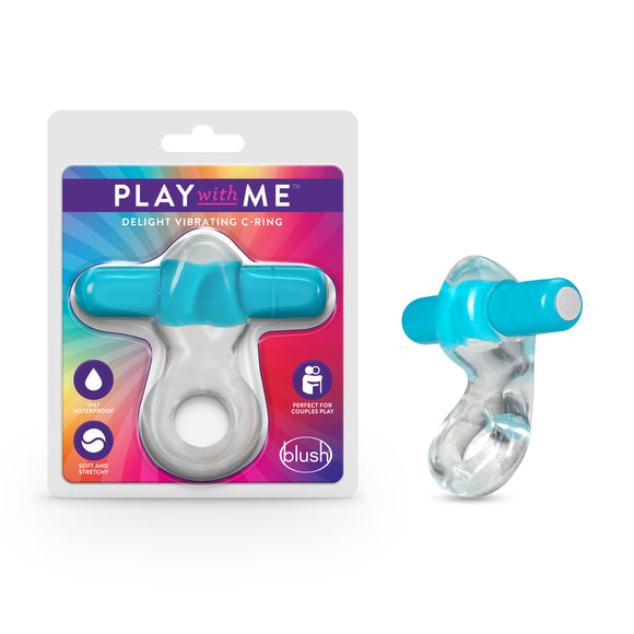Play With Me  Delight Vibrating C-Ring - Blue BL-74302