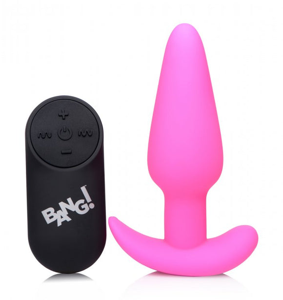 21x Silicone Butt Plug With Remote - Pink BNG-AG563-PNK