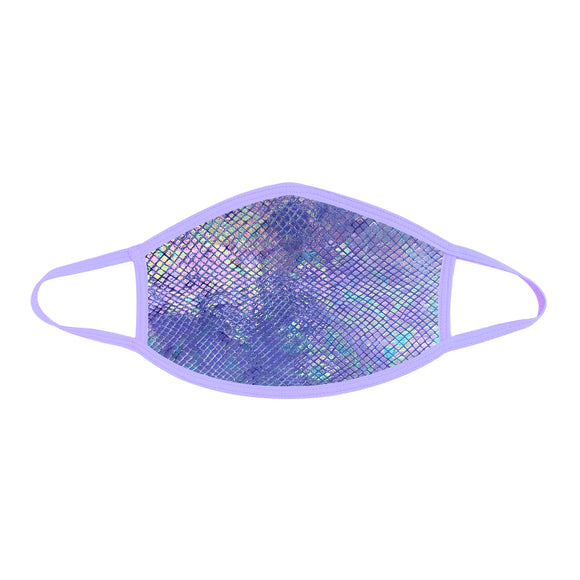Purple Python Holographic Face Mask With Lavender  Trim NN-MSKM-PSNPUR