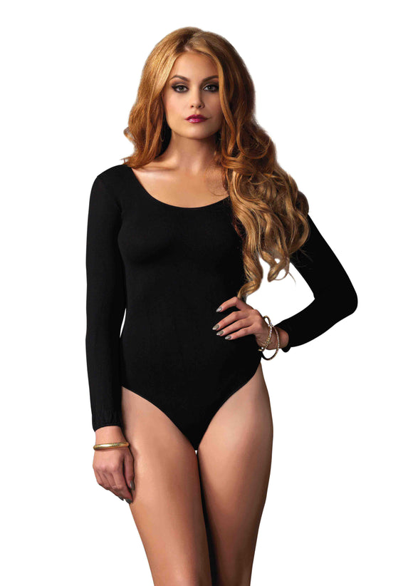 Opaque Bodysuit - One Size - Black LA-8578BLK