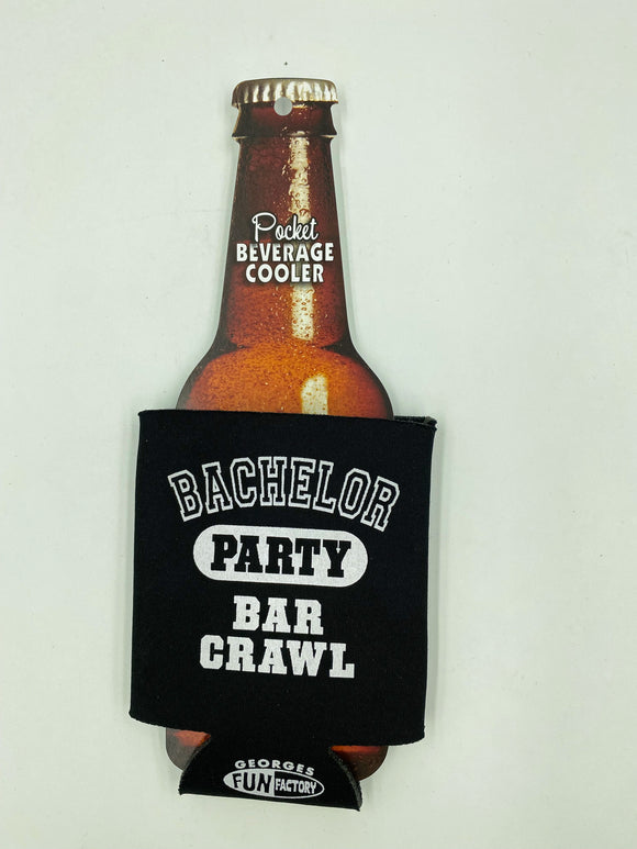 Bachelor Party Bar Crawl - Buy Me a Beer Koozie - Black GFF-216
