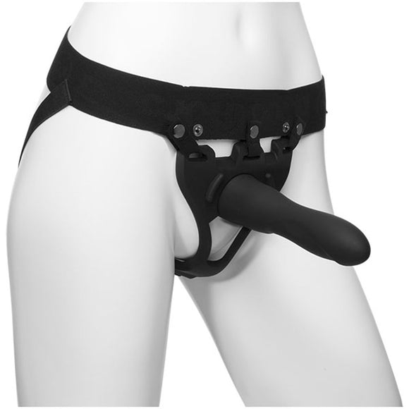 Body Extensions - Hollow Large Dong Strap-on  2-Piece Set - Black DJ0800-07-BX