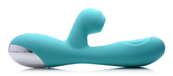 Shegasm 5 Star 10x Silicone Suction & Pulsing Rabbit - Teal INM-AG450-TEAL