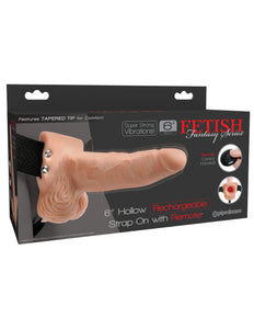 Fetish Fantasy Series 6 Hollow Rechargeable Strap-on With Remote - Flesh PD3395-21