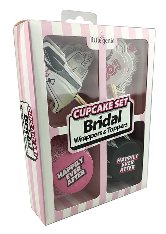 Cupcake Set - Bridal Wrappers & Toppers LG-NV053