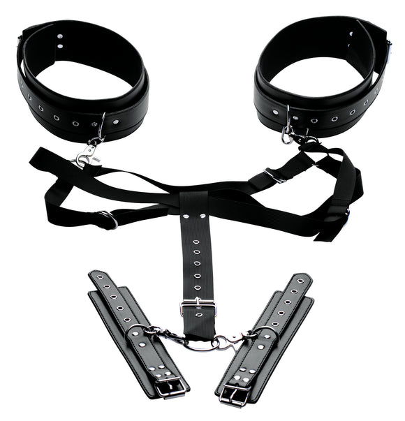 Acquire Easy Access Thigh Harness With Wrist Cuffs MS-AE801